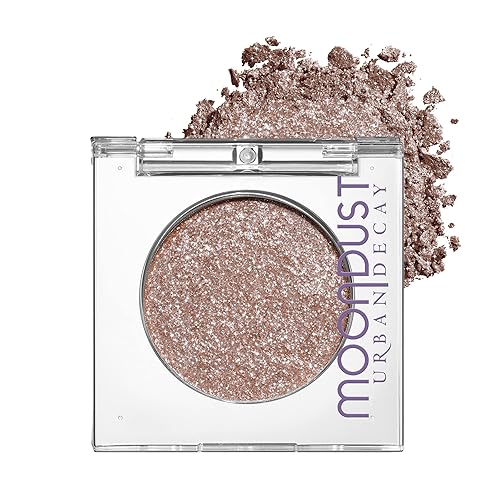 Urban Decay 24/7 Moondust Glitter Eyeshadow Single, Buildable Sparkly Eye Glitter, Long-lasting Shimmer Finish, Reflective Iridescent Eye Shadow Topper, Wet Look Effect, Vegan, Cruelty-free - 0.06 oz - Space Cowboy (champagne gold silver sparkle)