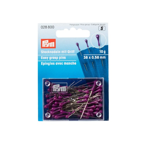 Prym Grasp Pins, Metal, Purple, 9.3 x 6.7 x 1.5 cm