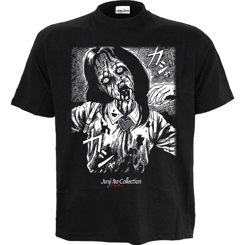 JUNJI-ITO - BLEEDING - Front Print T-Shirt Black - M
