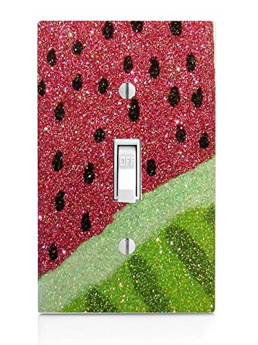 Trendy Accessories Decorative Watermelon Design Print Image Plastic Light Switch Wall Plate Cover. Screws Included.