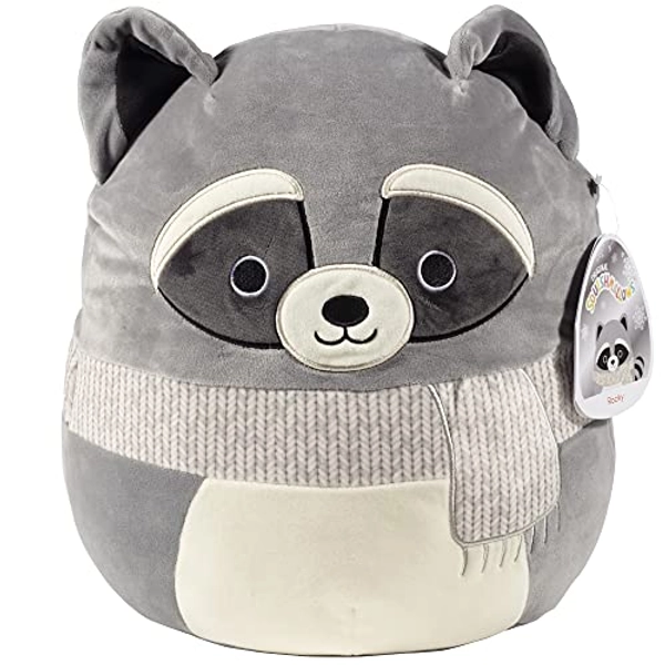 Squishmallows 12" Rocky The Raccoon - Officially Licensed Kellytoy Plush - Collectible Soft & Squishy Raccoon Stuffed Animal Toy - Add to Your Squad - Gift for Kids, Girls & Boys - 12 Inch