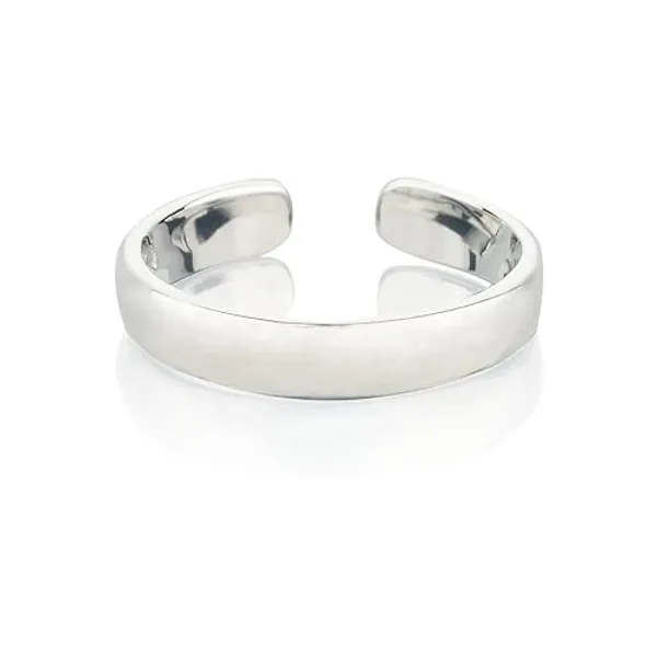Zehenring, Fußring, Breite 3 mm, Sterling-Silber 925, Größe verstellbar, Modell 8, ohne Stein, Emaille, Ohne Stein