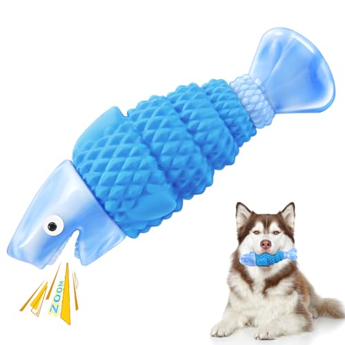 WinTour Tough Dog Toys for Aggressive Chewers Large Breed, Indestructible Dog Toys for Large Dogs, Dog Chew Toys for Aggressive Chewers, Durable Dog Toys, Squeaky Dog Toys, Large Dog Toys for Big Dogs - Blue Shark