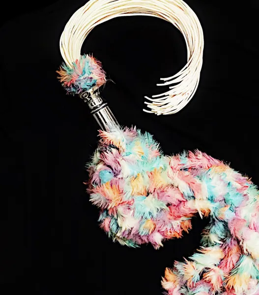 BDSM  Butterfly sensation play flogger v2  Two in 1 rubber flogger teaser tickler Adult Sex Toy Impact Play Gear