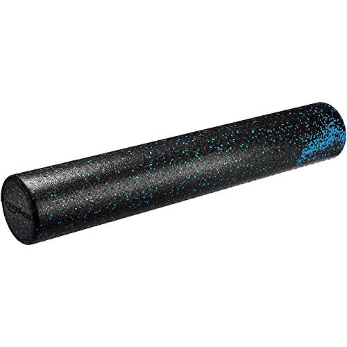 Amazon Basics High-Density Round Foam Roller for Exercise, Massage, Muscle Recovery - Blue Speckled - 36-inch