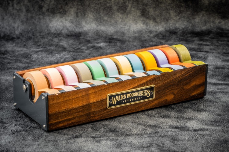 Wooden Multi Washi Tape Dispenser - Walnut | Default Title