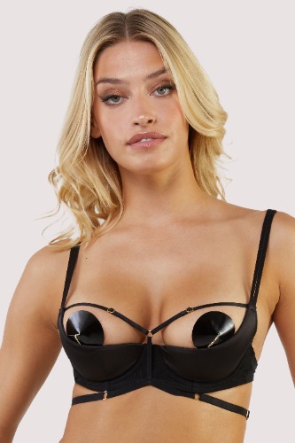 Sloan Black Open Cup Balconette Bra | UK 8