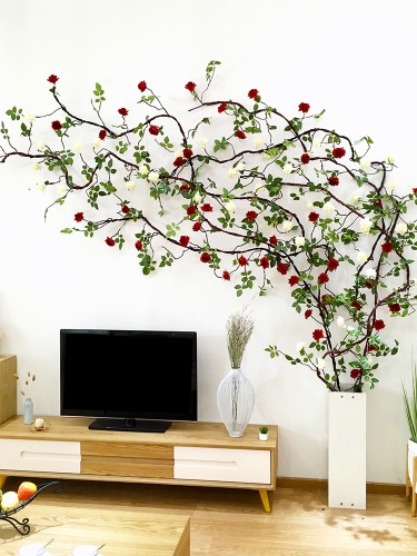 300cm Artificial Hanging Fake Flowers String Silk Roses Vine Plastic Plants Rattan Garland Wreath Wedding Home Party Decorations