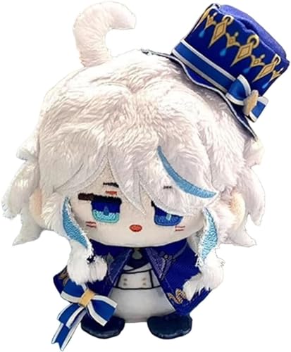 Genshin Impact Figure Plush Doll - Furina Plush (4 inch), Keychain Anime Figure Soft Stuffed Gift for Game Fans - Furina