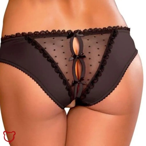 Sultry Strap-Up Underwear: 3 Color Choices - Black / M
