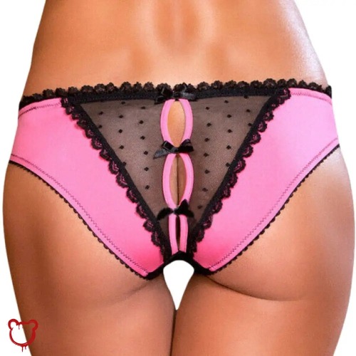 Sultry Strap-Up Underwear: 3 Color Choices - Pink / M
