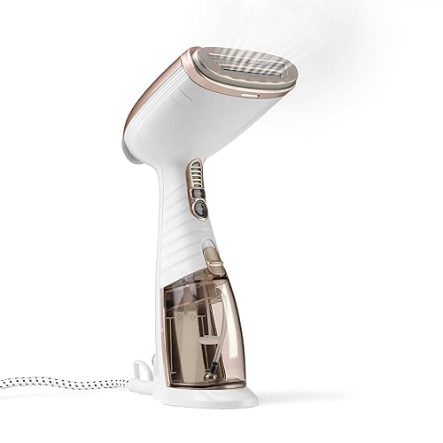 Conair GS59XE Stiratore verticale Turbo, steamer verticale, stiro verticale con vapore potente, vapore fino a 25g/min, serbatoio 230ml, 5 impostazioni vapore, cavo da 2.5m - 230V - Champagne