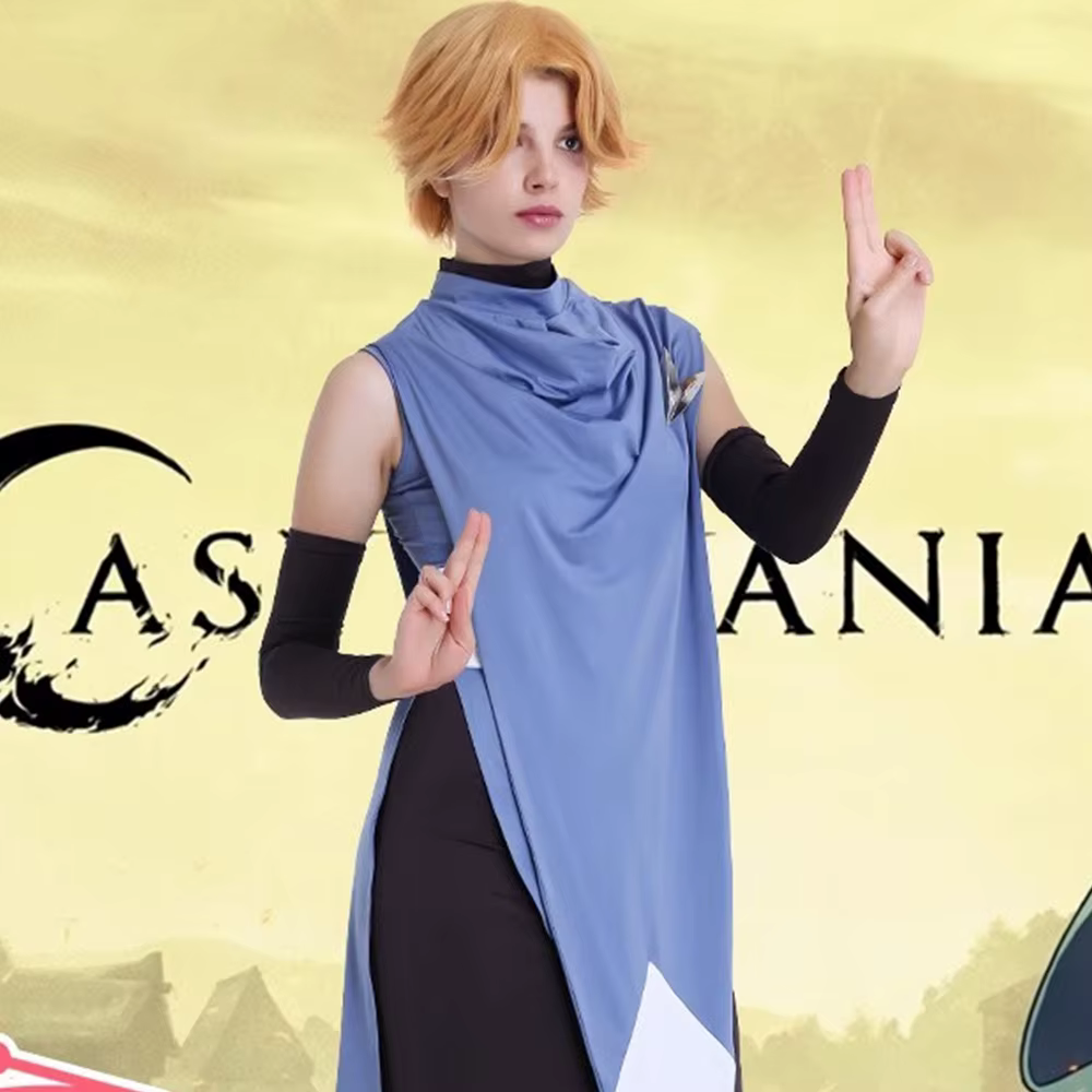 Anime Castlevania Sypha Belnades Cospaly Costume gioco Carnival Party Dress Suit Halloween Uniform Blue Outfit For Woman Girls - AliExpress 200000532