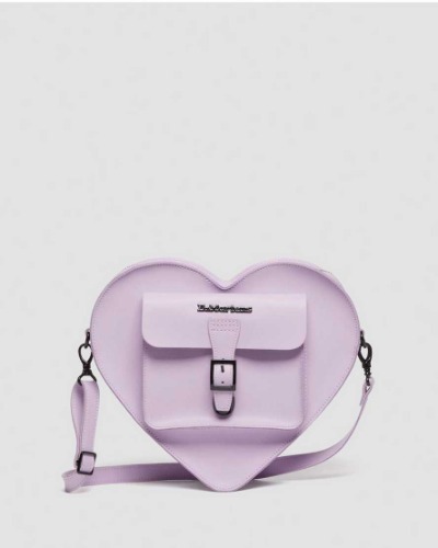 Dr Martens heart-shaped bag purple (leather)