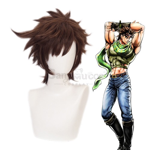 Anime JoJo's Bizarre Adventure Cosplay Joseph Joestar Cosplay Wig