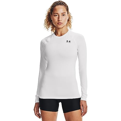 Under Armour Women's HeatGear Compression Long-Sleeve T-Shirt - Small - White (100)/White