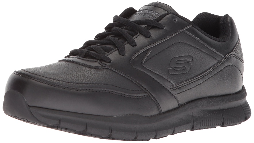 Skechers Women's Nampa-wyola Food Service Shoe - 8 - Black Polyurethane