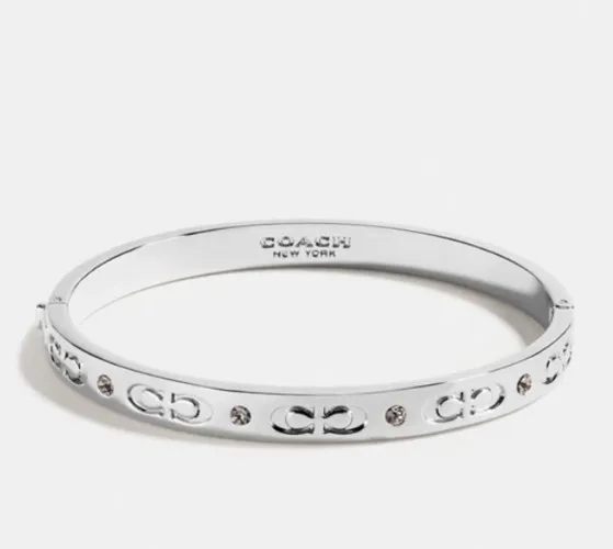Coach Signature Hinged De Vanzare - Brățări Dama Argintii
