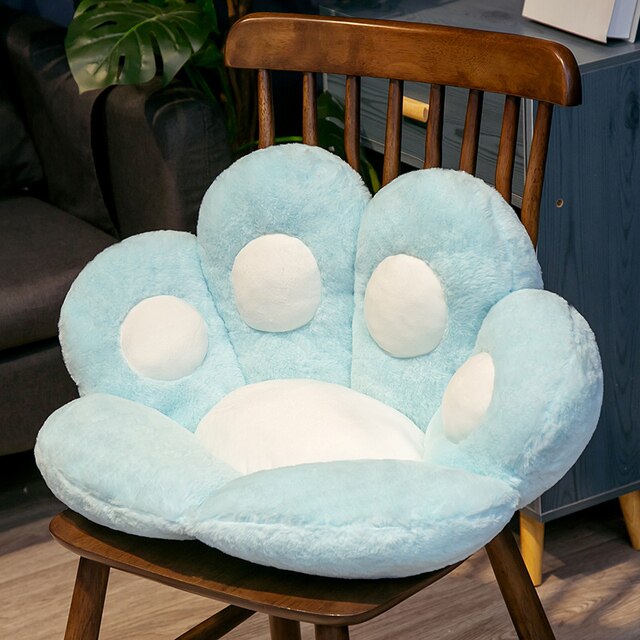 Cozy 1pc/ 2 Sizes Soft Paw Pillow Cushion for Chair - blue / 80cm