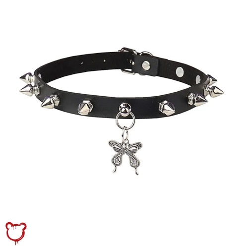 "Leather Butterfly Choker"
