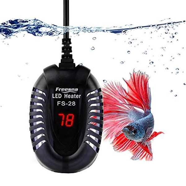 FREESEA Aquarium Fish Tank Heater: 100W Small Submersible Turtle Heater with Adjustable Temperature External Controller for Betta | Saltwater | Freshwater | 10-20 Gallon