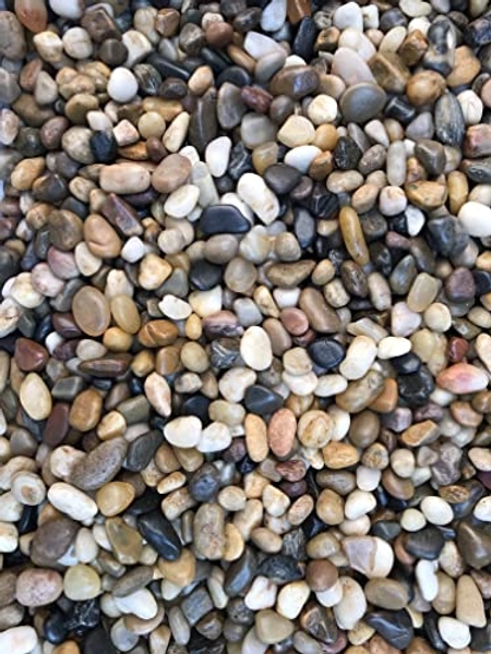 18 LB River Rock Stones, Natural Decorative Polished Mixed Pebbles Gravel,Outdoor Decorative Stones for Plant Aquariums, Landscaping, Vase Fillers