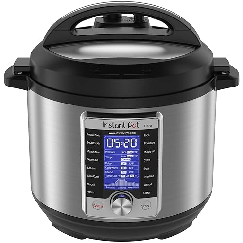 Instant Pot Ultra 60 Ultra 6 Qt 10-in-1 MultiUse Programmable Pressure Cooker, Slow Cooker, Rice Cooker, Yogurt Maker, Cake Maker, Egg Cooker, Saut ©, and more, Stainless Steel/Black - 6 Quarts - Pressure Cooker