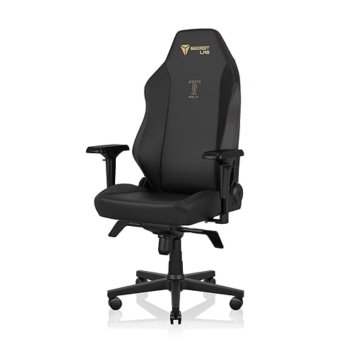 Secretlab Titan Evo Lite in Stealth Prime 2.0 Leatherette Gaming Chair - Reclining - Ergonomic & Heavy Duty Computer Chair with 4D Armrests & Lumbar Support - Black & Red - Stealth - X-Large