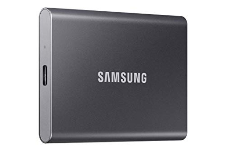 SAMSUNG T7 1TB, Portable SSD, Grey, up to 1050MB/s, USB 3.2 Gen2, Gaming, Students & Professionals, External Solid State Drive (MU-PC1T0T/AM), Grey [Canada Version] - Titan Gray - 1TB