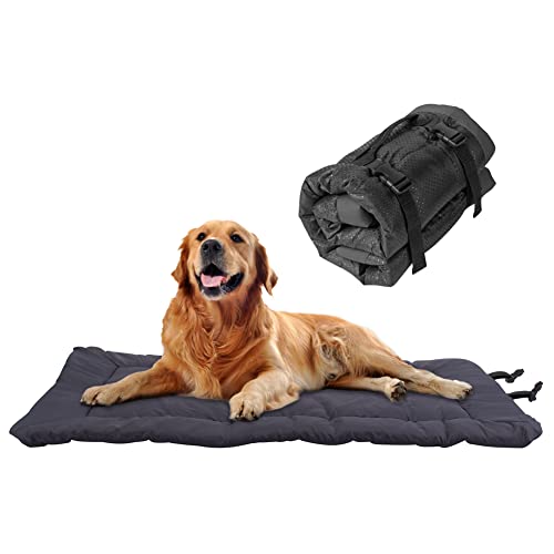 Pet Dog Bed Super Snoozer Indoor/Outdoor, Waterproof Camping Travel Pet Mat - Gery