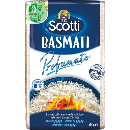 Riso Scotti - Basmati Profumato - Riso Basmati Pronto in 10' - 500 gr