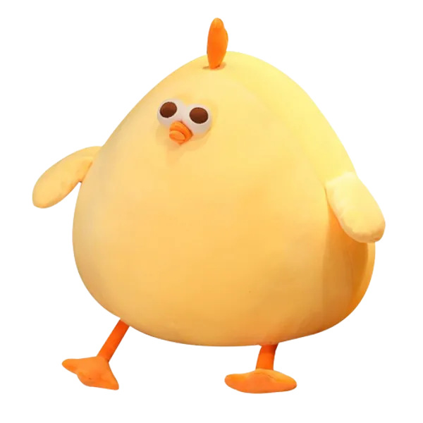 Chunky Chicken Plushies (3 Sizes) - Yellow Chick / 15" / 40cm
