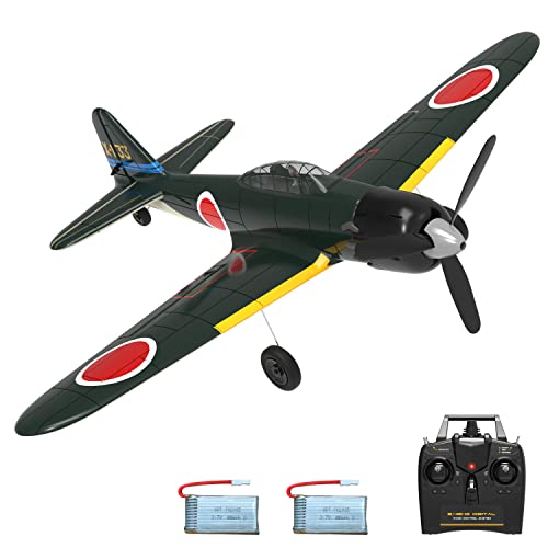 VOLANTEXRC Avión RC de 4 Canales Zero RC Fighter Toy, 2,4 GHz, estabilizador giroscópico de 6 Ejes, Planeador RTF con 2 baterías, Adecuado para Adultos, niños, Principiantes para Volar - 761-15