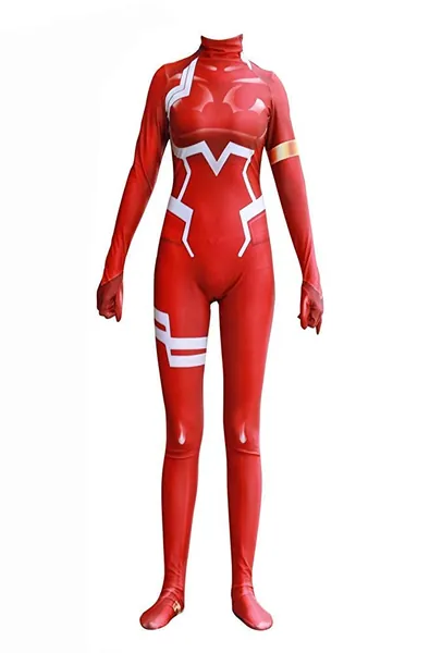 Zero Two Darling in The Franxx Cosplay Costume by Cosplay Life | Lycra Fabric