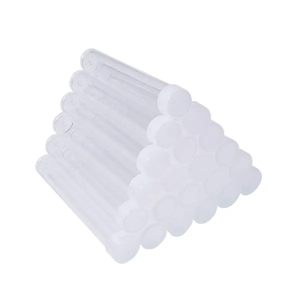 PH PandaHall 100pcs Clear Plastic Tube Bead Containers, Transparent Plastic Small Empty Storage Tubes Bead Container Set Organizers Boxes with Lid 15ml (75x13mm /2.9x0.5”) - 0.51"x2.95"-100pcs Clear-0.51"x2.95"