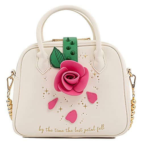 Loungefly Beauty and the Beast Rose Crossbody Bag - No Size - Off-white