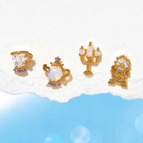 Disney Princess Be Our Guest Earring Set | Gold