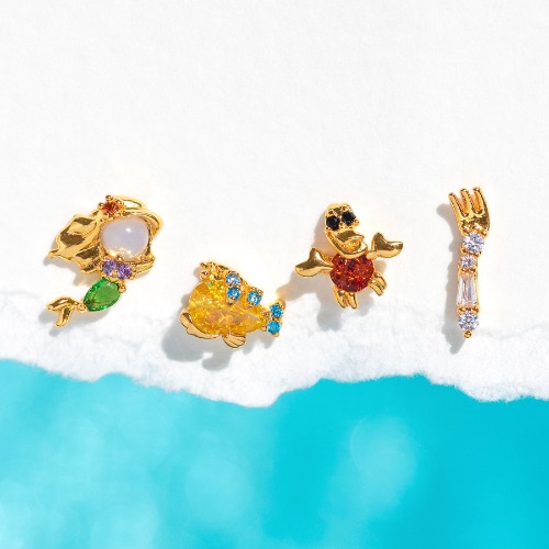 Disney Princess Little Mermaid Earring Set | Gold