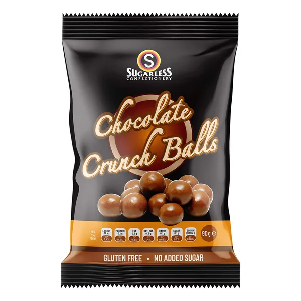The Sugarless Company Chocolate Crunch Balls, 90 g