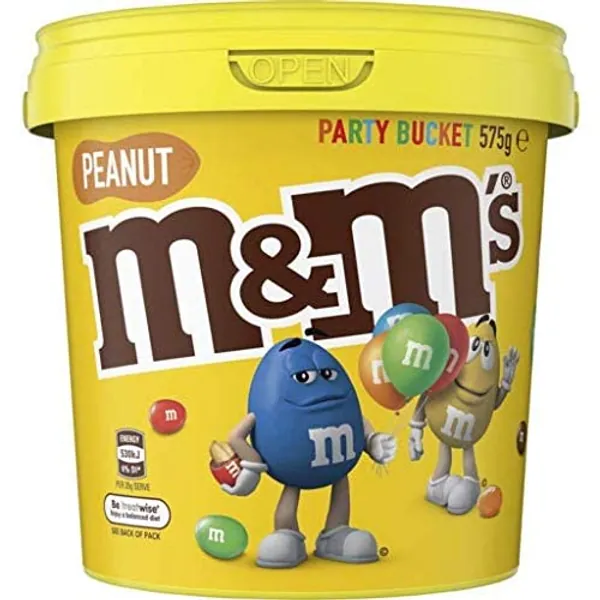 M&M's Peanut Chocolate Party Size Bucket (575g) (Packaging May Vary)