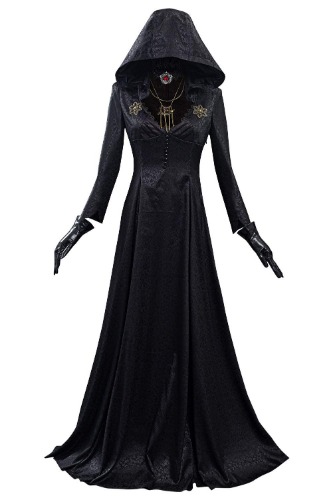 Womens Lady Cosplay Dress Vampire Lady Halloween White Costume with Hat