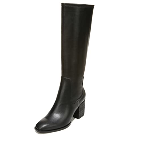 Vionic Women's Vienna Inessa Stretchy Pull-On Tall Boot- Supportive Comfortable Boots That Includes a Built-in Arch Support Orthotic Insole that helps Alleviate Heel Pain Caused by Plantar Fasciitis - 8.5 - Black