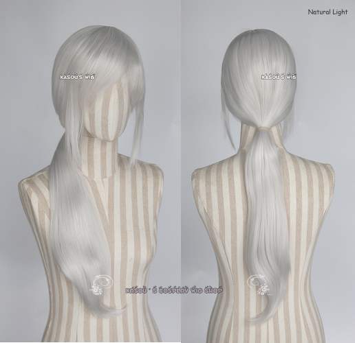 Chainsaw Man Quanxi/ Pokémon GO team leader Blanche light silver ponytail wig . KA002