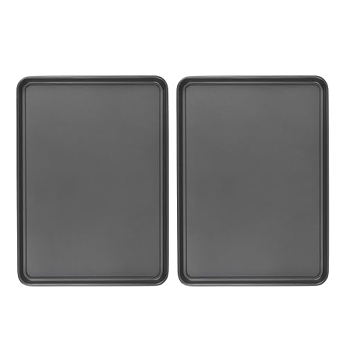 GoodCook Everday Nonstick Carbon Steel 15” x 21” Baking Sheet Set, 2 Pack – Extra-Large Carbon Steel Cooking Pans, Bakeware Set, Cookie Sheets for Baking, Oven Pan Set - 15'' x 21'' (Set of 2)