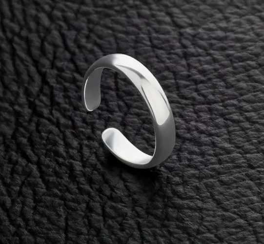 Toe Ring, 3mm, 925 Sterling Silber
