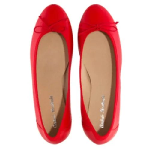 Flats Red Ballerina EU45 Leather