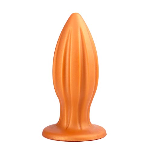 Liquid Silicone Anal Plug Ultral Soft Big Butt Plug Anus Dilator Prostate Massage for Advanced Experience Men Women (L) - L