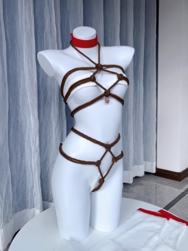 Soul Snatch | Thrifty Shibari Lingerie Set - Brown / One size