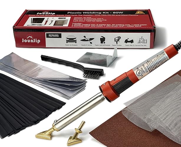 JOUNJIP Standard Plastic Welding Kit- UL Certified Plastic Welder 80W- Professional Grade Plastic Repair Kit for Automotive Car Bumper, Kayak, Tank Repair - Standard Kit
