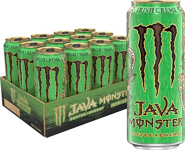 Java Monster Irish Blend, Coffee + Energy Drink, 15 Ounce (Pack of 12) - Irish Blend - 12 Pack
